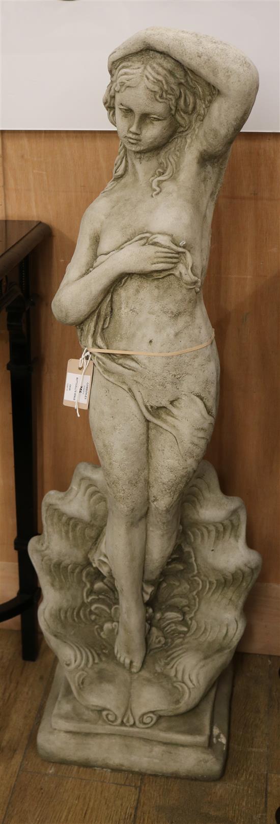 A reconstituted stone figure of Botticellis Venus H.112cm